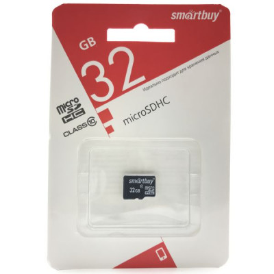 Флеш -карта  SD 32Г SmartBuy для ТЕЛЕФОНА Class 10 без адаптера (Ф*), код: у8201