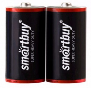 Батарейки средние Smartbuy R14/спайка 2 шт/цена за спайку, код: у9794